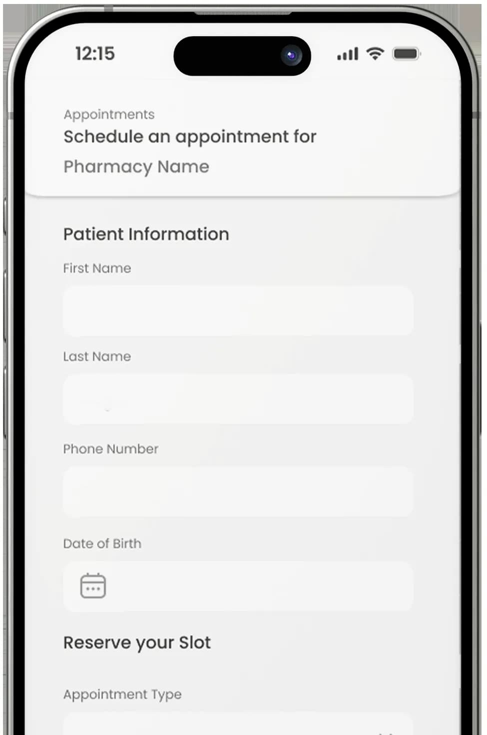 Quick Rx app dose reminders screen